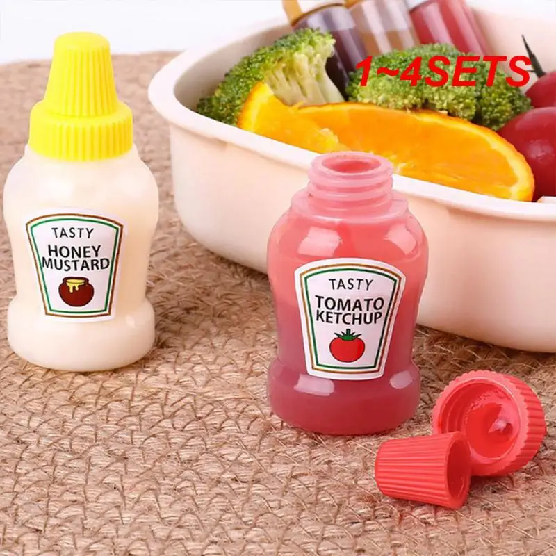 1 ~ 4sets kečup fľaša prenosné mini kuchynské gadgety stlačte fľašu s vekom šalátový obliekanie Malé korenie fľaša