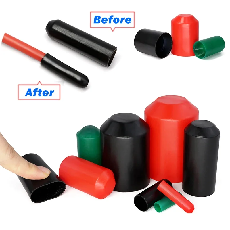 1 ~ 5pcs Adhézne lepidlo lemované tepelne zmršťovací čiapka Priemer koncového uzáveru 8 mm ~ 130 mm 2: 1 ZAHRNUTÝ KAPNÝ KAPNÝ KAPNÝ KAPNÝ KAMP ZAMESTNENIE ZAMESTNENIE ZAMESTNENIE ZHRNUTIE ZAMESTNANIE ZAMESTNENIA