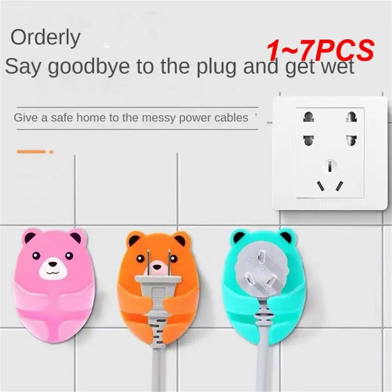 1 ~ 7pcs zástrčkový háčik self-útulný viacúčelová háčiky s hákmi bez plesní na stenu namontovanú zástrčku