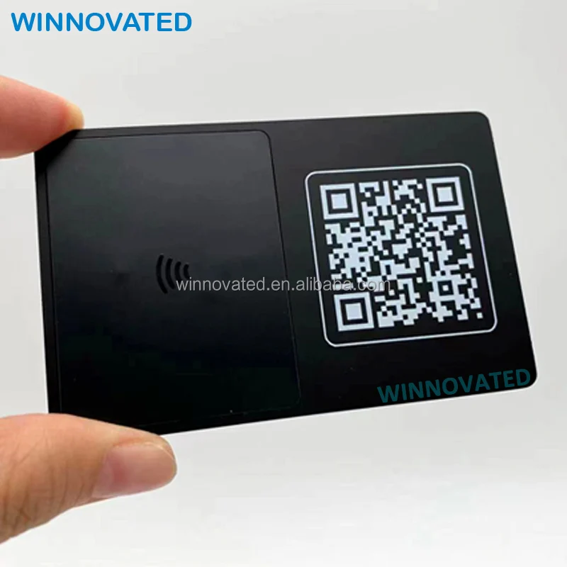 10 0.Pieces.Custom.2023 Horúca predajná továreň Vlastná tlač NFC RFID Kovová vizitka