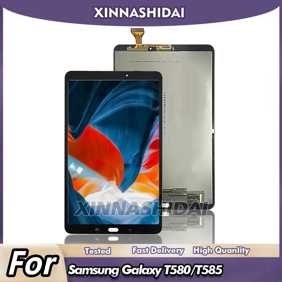 10.1 '' LCD pre kartu Samsung Galaxy A.1.1 SM-T580 SM-T585 LCD DISPLEY DISPLEY DIGITÁRU DIGITÁRU Zostava