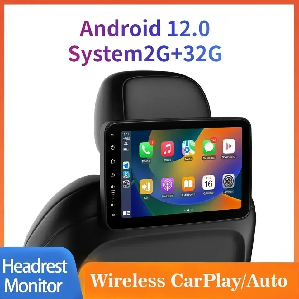 10.1 '' Monitor hlavy bezdrôtového carPlay Android 12 Automatické auto Video Player FM Bluetooth AirPlay Vstup na plnú dotykovú obrazovku