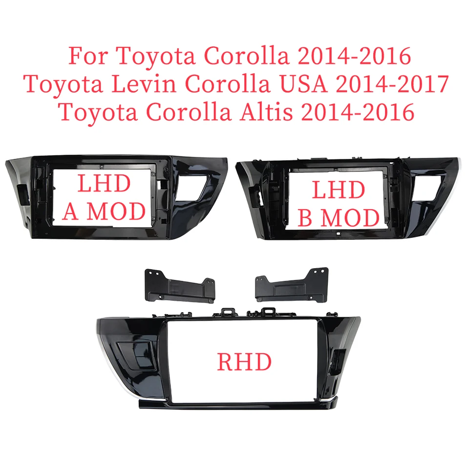 10,1 palca Adaptér automobilu Fascia Android Android Radio Dash Panel Panel Kit pre Toyota Corolla Altis Toyota Levin Corolla USA