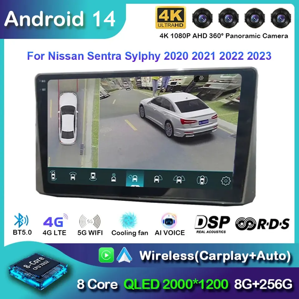 10,1 palca Android pre Nissan Sentra Sylphy 2020 2021 2022 2023 Automobilie Multimedia Player GPS Navigation 2 DIN CarPlay Head Unit