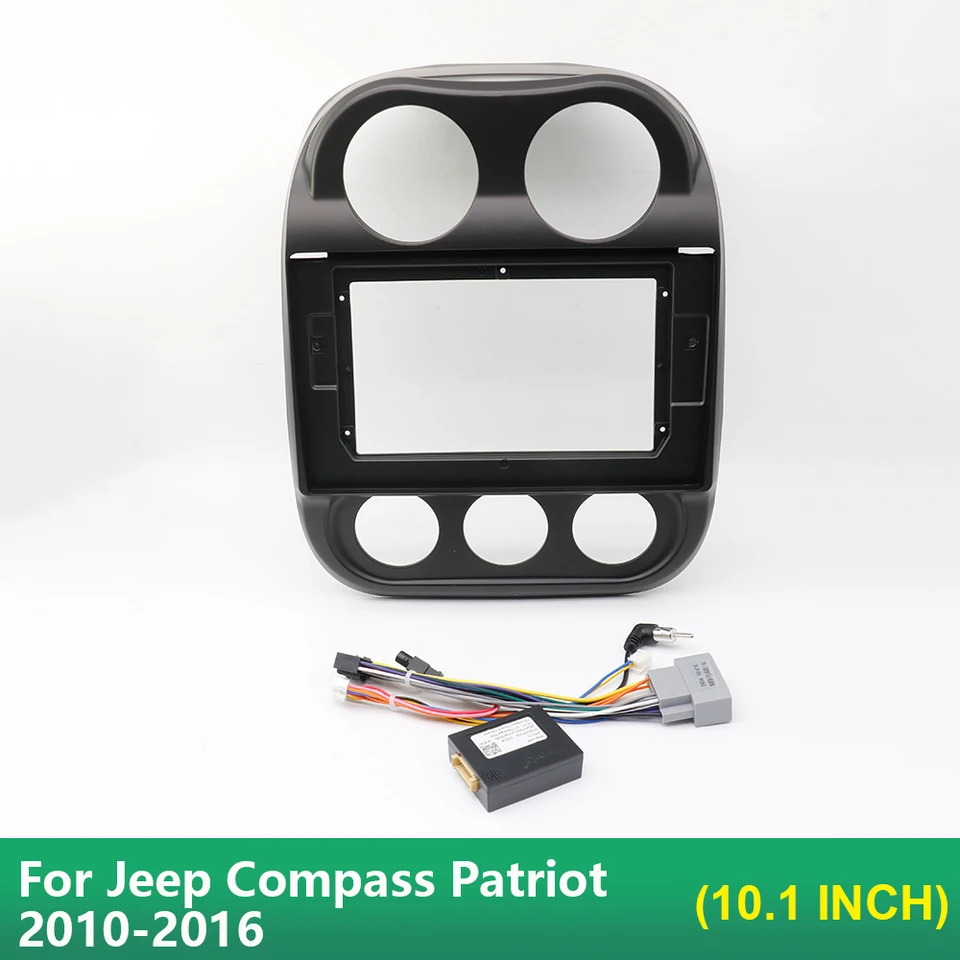 10,1 palcové auto rádiové fascia pre Jeep Compass Patriot 2010-2016 Rám stereofónny doska 2 DIN GPS MP5 Android Player Panel Panel Panel