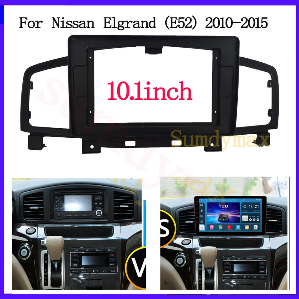 10,1 palcový automobilový rádio fascia pre Nissan Elgrand E52 2010-2015 Dashboard Inštalačná súprava súprav