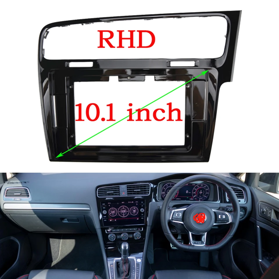10,1 palcový rádiový rádiový fasciálny rámec pre VW Volkswagen Golf 7 2014-2017 Stereo Panel Dashboard Inštalácia TRIM GPS DVD príslušenstvo DVD