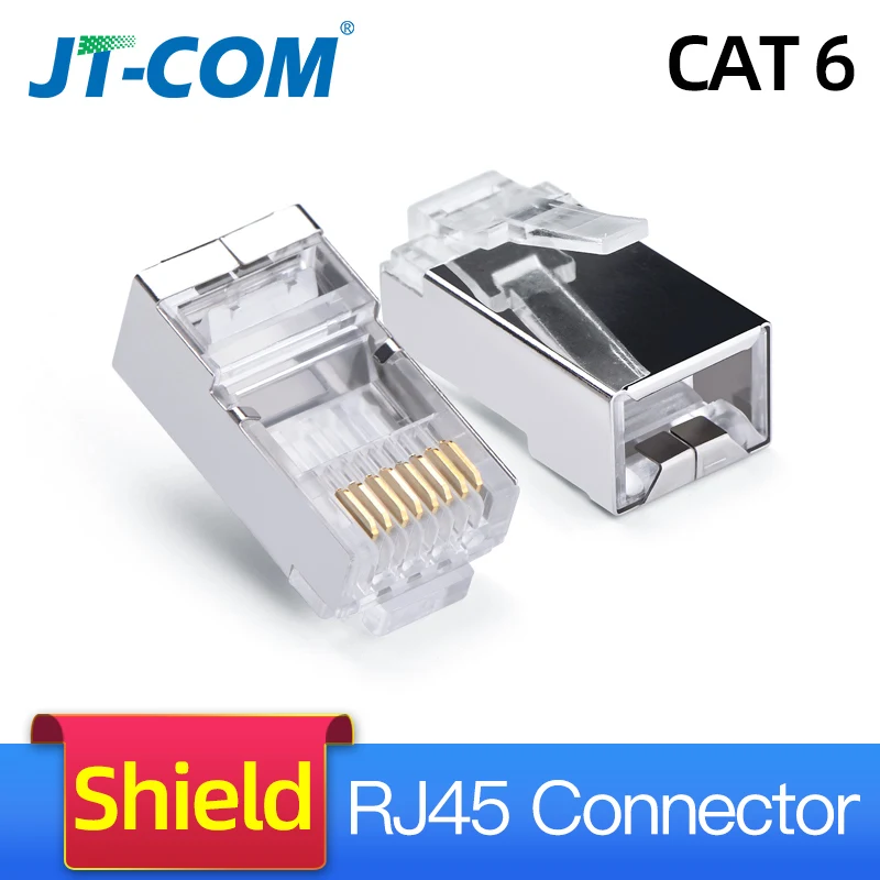 10-100ks CAT6 RJ45 konektor 8p8c Modular RJ-45 Adaptér konektora sieťového kábla pre CAT5E CAT6 RJ 45