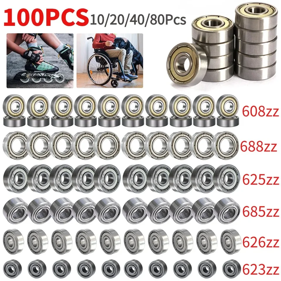 10-100ks guľôčkové ložiská 608ZZ 623ZZ 625ZZ 626ZZ 685ZZ 688ZZ 608ZZ Deep Groove Uhlík
