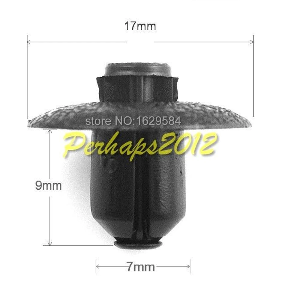 10/100x OEM COWL Upevňovací klip Push Type Deting Clips 90467-07117 9046707117 pre Hyundai Camry Venza, FJ Cruiser
