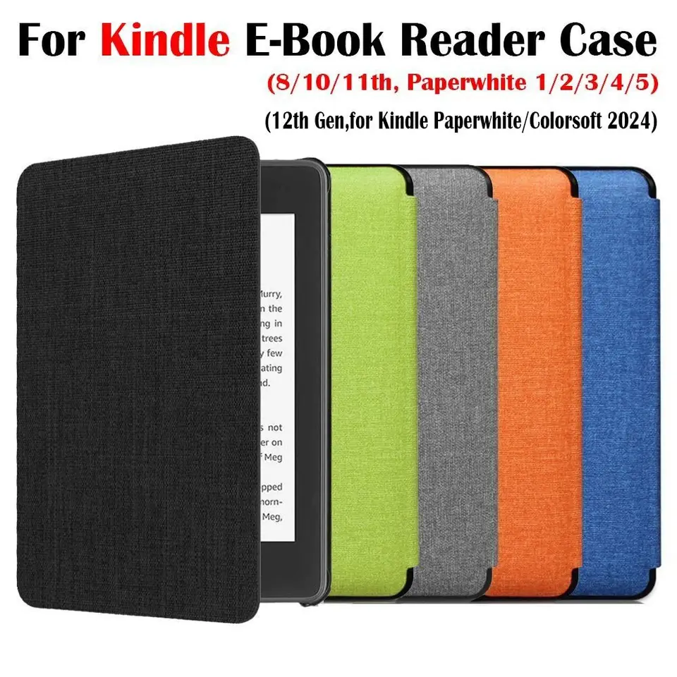 10/11/12330 6 6,8 7 palca e-readerové puzdro kožené automatické spánok/baklá Colorsoft Cover pre Kindle Paperwhite 1/2/4/4/5 2024