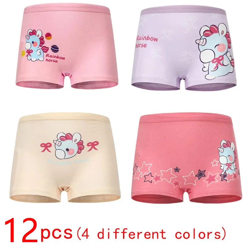 10/12 kusov/veľa dizajnu detských dievčat nohavičiek bavlna pekná karikatúra Unicorn Child Underwear for Girls pre dievčatá boxer