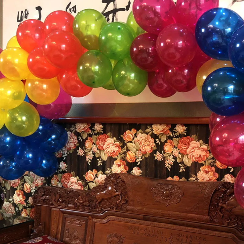 10-12inch New Gemstone Balloons Priehľadné drahokamové svetlo absorbujúce balóny Valentín Deň návrhu svadobná dekorácia