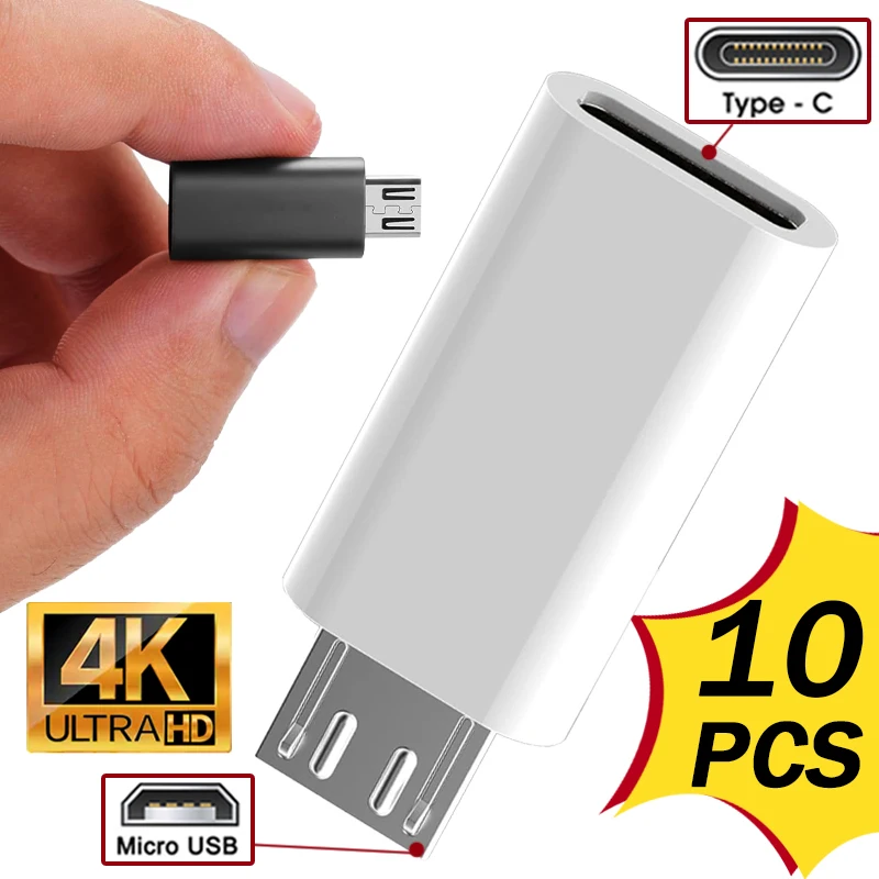 10-1pcs Telefónne adaptéry Typ C Žena pre Micro USB Mužské konvertory pre macbook Tablet LoPtop Samsung Micro na USB C Connect