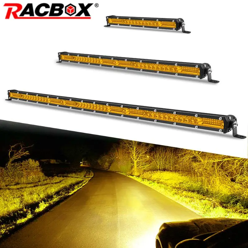 10 '' 20 '' 30 '' Slim LED Work Work Work Light Yellow Bar Spot Combo Combo lúč hmlová lampa pre Jeep Offroad 4x4 SUV ATV CAR TRUCKS 12V 24V