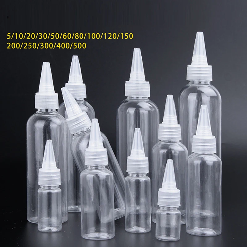 10-200 ml plastová kvapkovacia fľaša s skrutkovacím uzáverom priehľadné oči tekutina Olejový olej s kvapkadlom fľaše Fľaše Pigmentovú nádobu