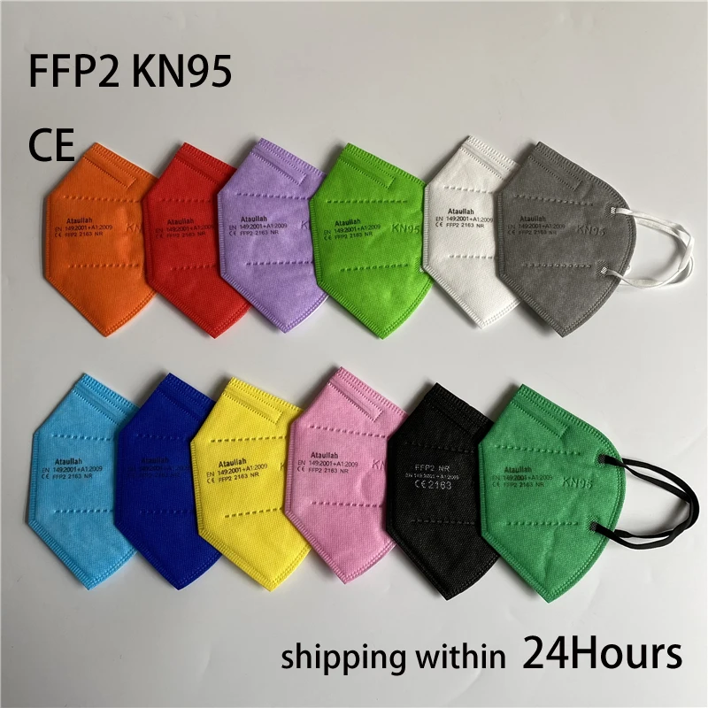 10-200ks 5LOYER FFP2 Maska CE KN95 Mascarillas FPP2 schválený ochranná maska ​​na tvár Opätovne použiteľná kn95 respirátor FFP2Mask Masken