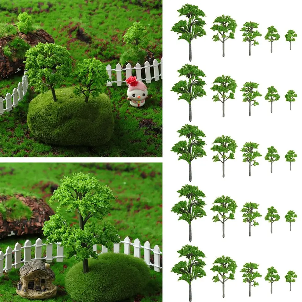 10/20ks 4/7/5,5/8,5/12 cm budova piesočného stolového modelu Model Plastový model plastový model Banyan Tree Hračky