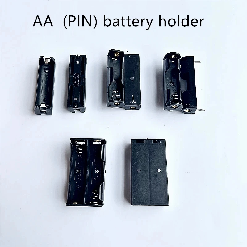 10-20ks AA batériu AA AA Držiak batérie s PINS Držičkami PCB PIN Drbatiek batérie môže byť spájkovaný vhodný pre AA batériu 1/2 slot