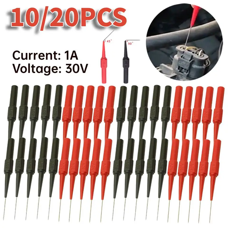 10-20ks Diagnostické nástroje Multimeterový predlžovanie olova zadná piercing Piercing Tip Proby AutoTools Automobily Kit stroj 0,7 mm