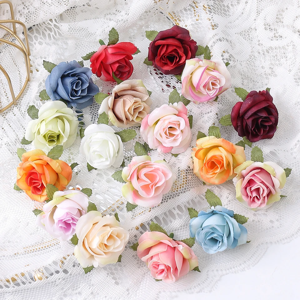 10/20ks umelé kvety DIY Candy Box Cake Domov Domáce vianočné dekoratívne vence svadobné večere záhradné ruže