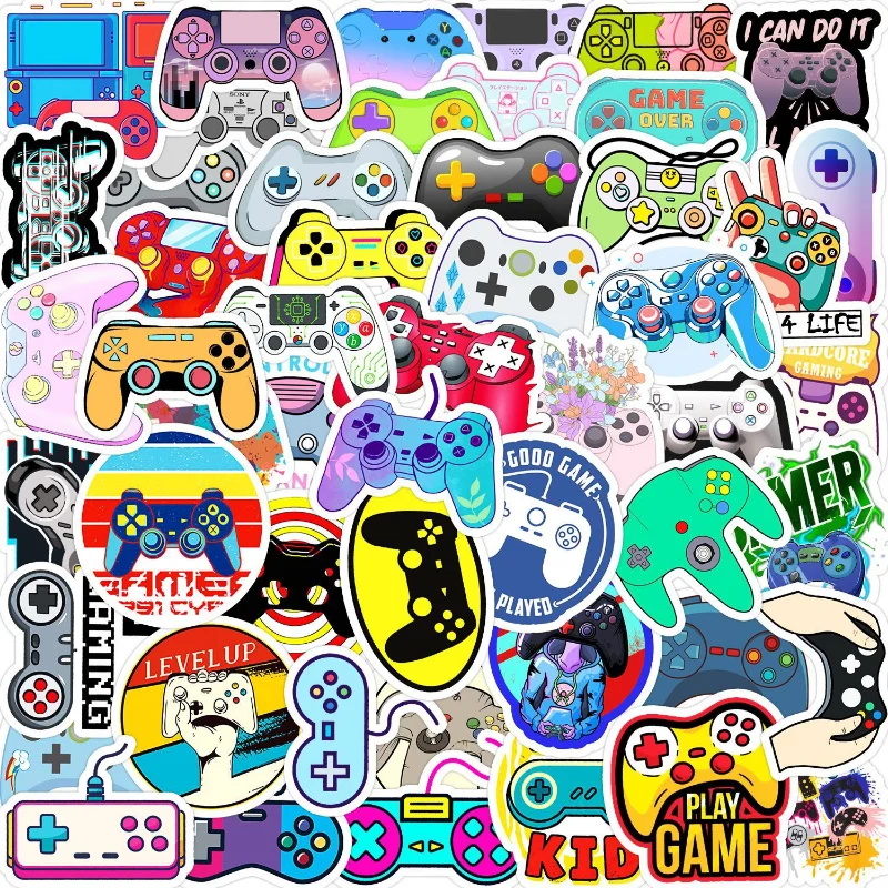 10/25/50ks videohry GamePad Graffiti Stickers for DIY Scrapbook Karty Fľaša na fľašu pre laptop gitarový skateboard