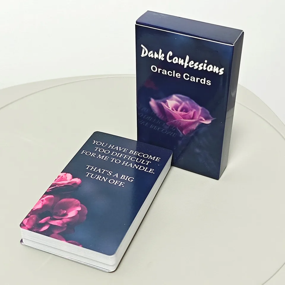 10.3*6cm Dark Confessions Oracle Cards Twin Flame Oracle Cards Love Key Words, Správy na palube, Dark Shadow 50 PCS karty