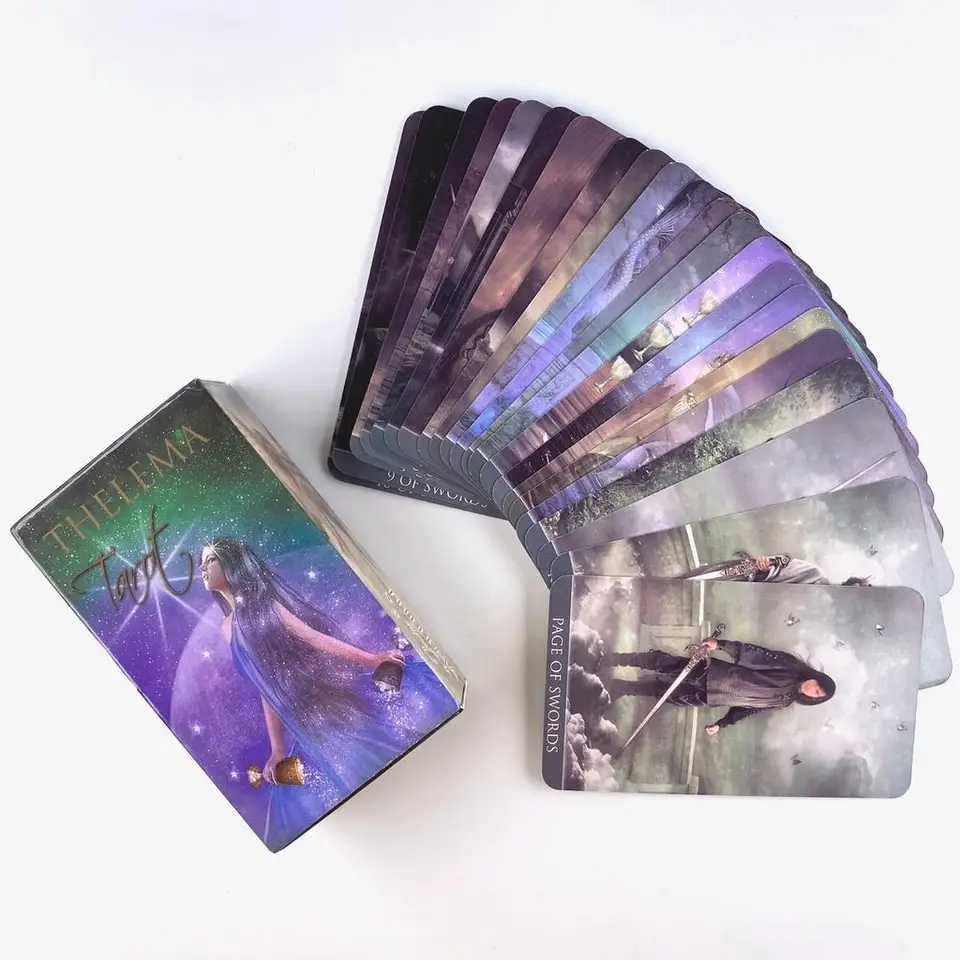 10.3*6cm thelema Tarot Deck Fľaštička Party Game Fortune-Telling Prophecy Oracle Cards