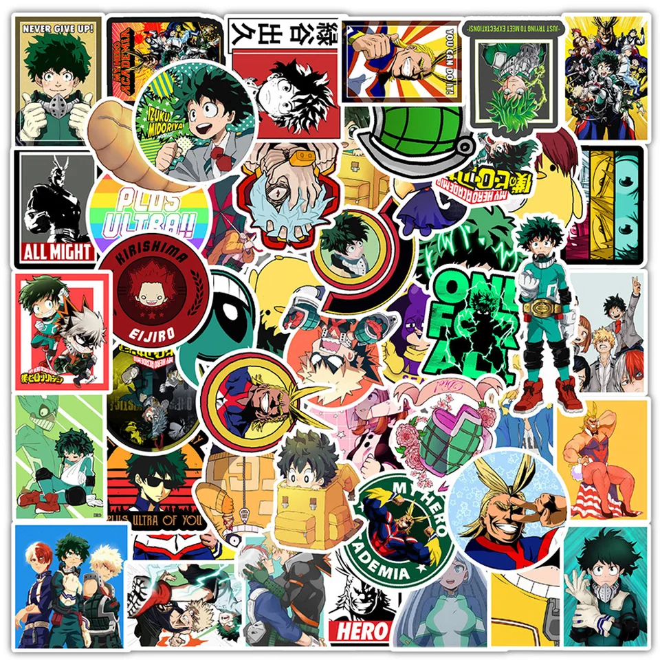 10/30/50/100 pcs karikatúra My Hero Academia Anime DeKu Stickers Witerproof Graffiti DIY Notebook Telefón Telefón Cool Kid DIY Duve