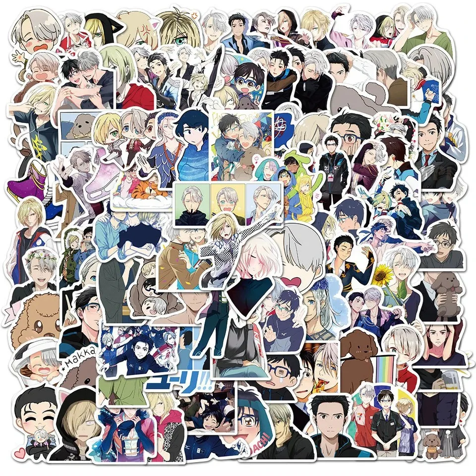 10/30/50/100 pcs karikatúra Yuri na ľadových nálepkách anime yuri katsuki Nikiforov graffiti nálepka batožina Denník Cool obtisky pre detskú hračku