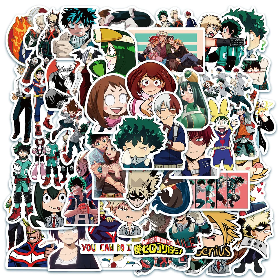 10/30/50/100 pcs My Hero Academia Stickers DEKU Anime nálepka Motorové personálne potreby batožiny batožina Bakugou Katsuki Všetky by mohli hračku nálepky