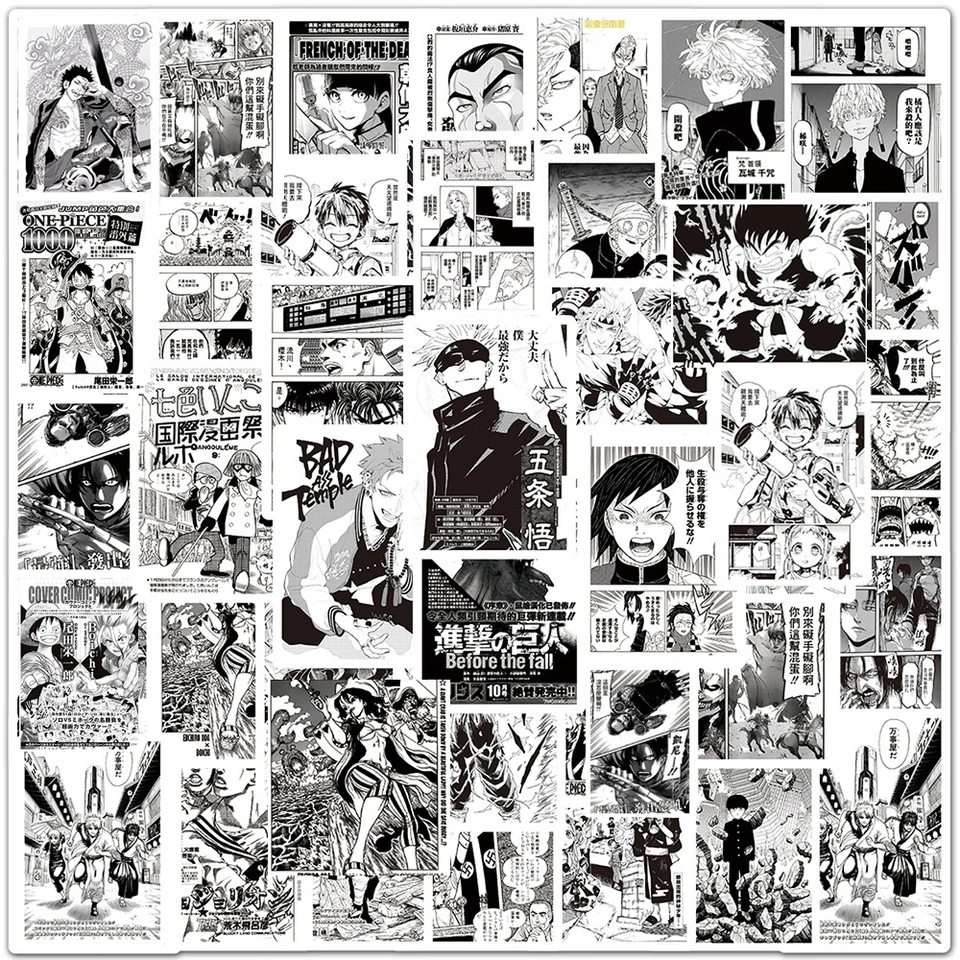 10/30/50/100ks jujutsu Kaisen Tokyo Revengers One Piece anime nálepky pre dieťa Cool Graffiti Telefón PVC Kartoon