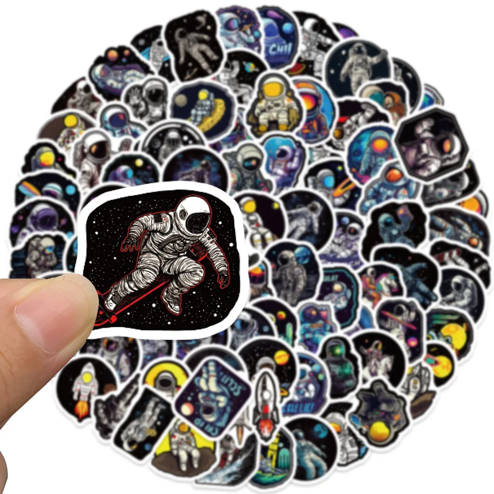 10/30/50/100ks vesmírny astronaut nálepky nálepky na dekoráciu prilby kufr scrapbooking prenosné telefónne kancelárske potreby Cool Kid Toy Gift