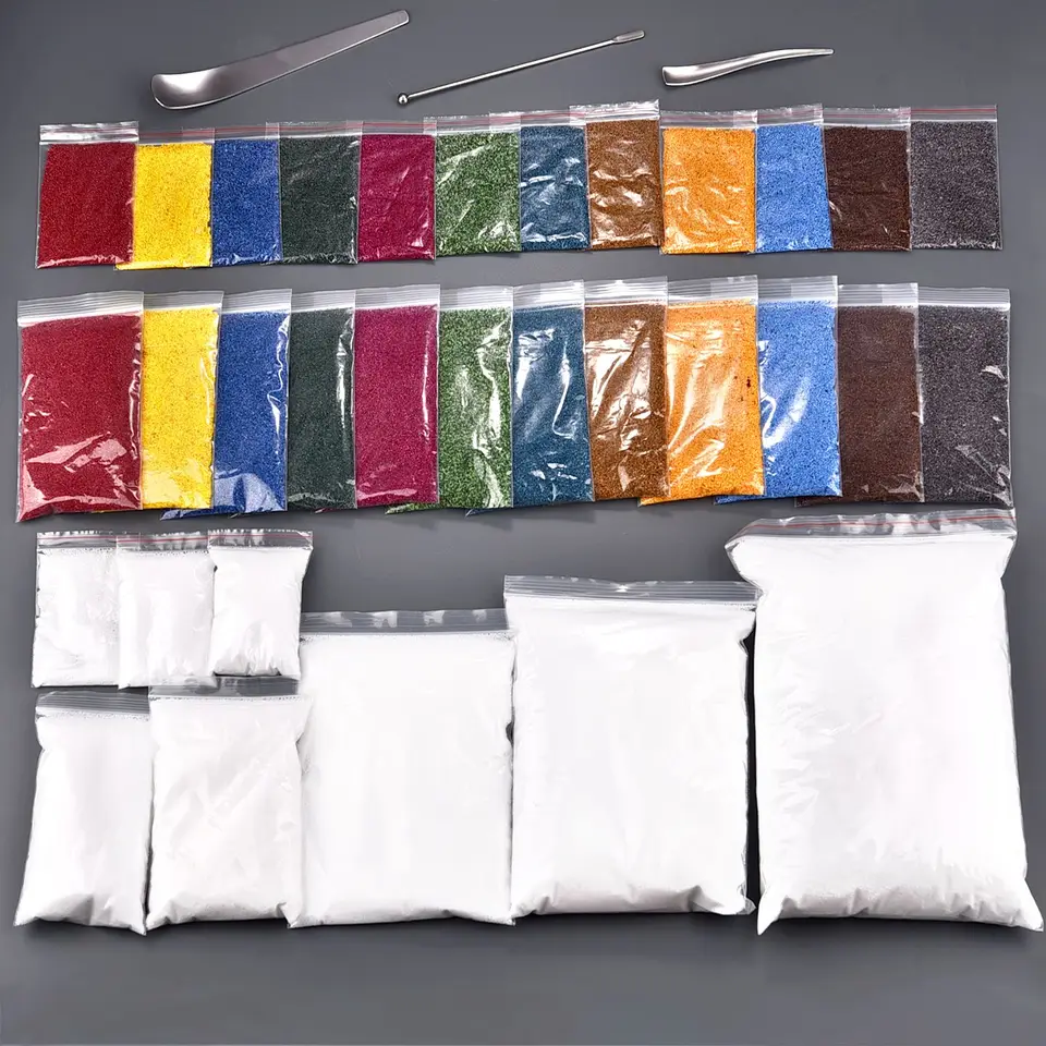 10/30/50 g bieleho farebného piesku vosku DIY sviečky