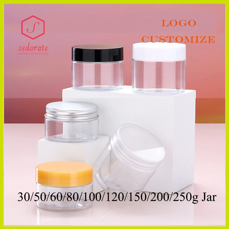 10/30/50ks 30/50/60/80 g priehľadná nádoba na domáce zvieratá 100/120/250 g prázdne plastové plechovky na skladovanie potravín Krém Cestovné puzdro Case Case Cany JS23080901
