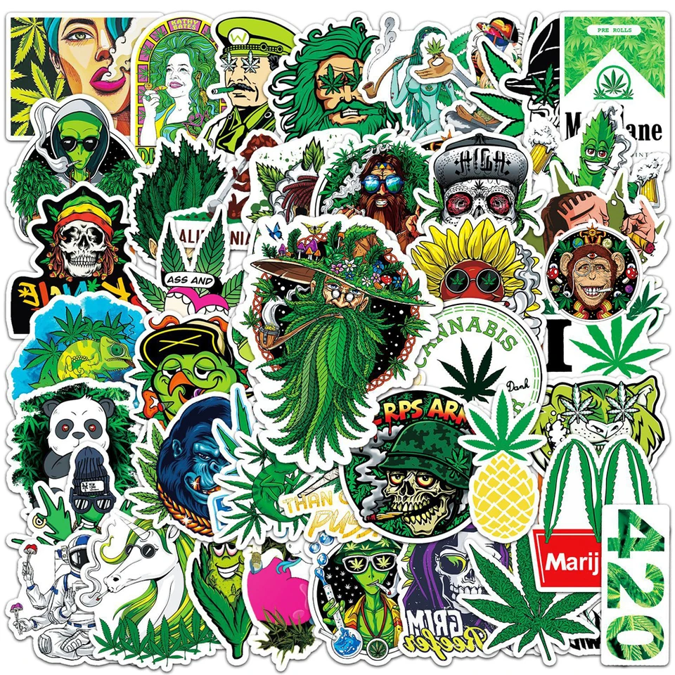 10/30/50ks buriny listy Spoofové znaky graffiti nálepky personalizované motocyklové batožiny Cool DIY vodotesné nálepky