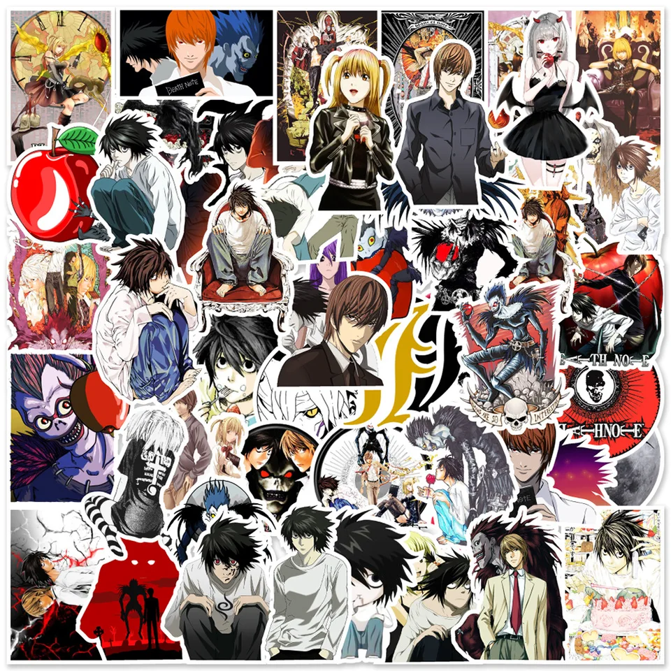 10/30/50ks cool anime death notu nálepky klasické hračky pre domácich majstrov motocykla batožina gitara gitara karikatúra vtipná nálepka hračky darček