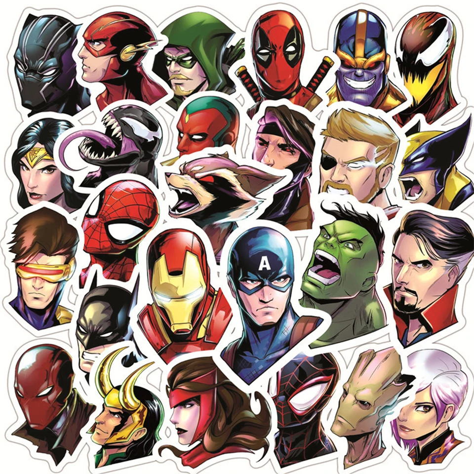 10/30/50ks Cool Disney The Avengers superhrdina karikatúrnych nálepiek klasický film Graffitit nálepky Nálepky pre domácich majstrov