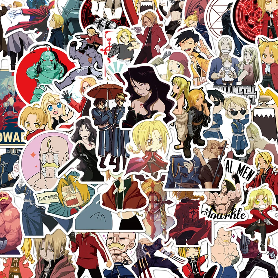 10/30/50ks Cool plnohodnotný alchymista anime nálepky Winry Edward Duyskole