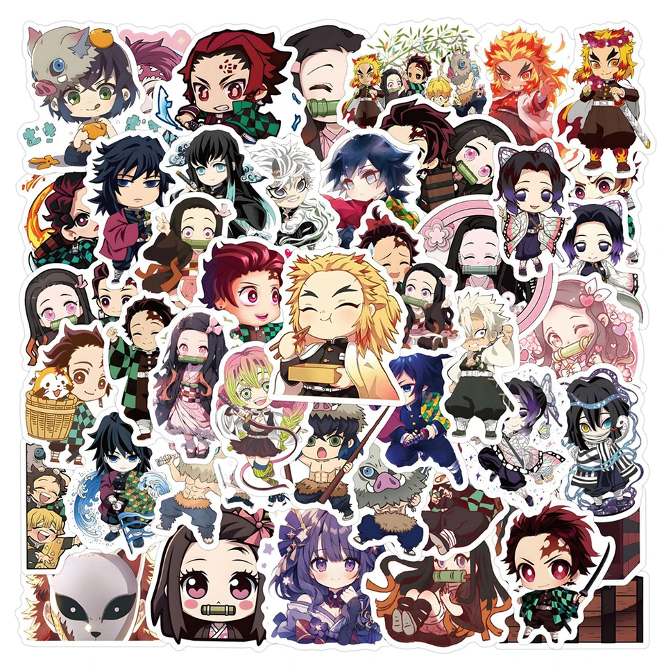 10/30/50ks Cute Demon Slayer Stickers Anime Kamado Nezuko Kamado Tanjirou Karikačné nálepky Hračky pre deti Coon Cartoon Sticker Packs