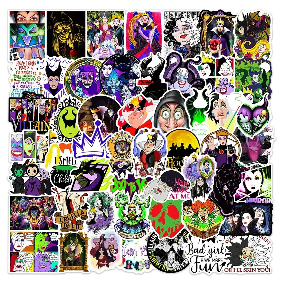 10/30/50ks Disney Magic Villain Witch Maleficent Queen Sticker DIY Telefón NAPLATÍ LAGAGHAGE SOUTEBOARD GRAFFITI ZÁKLADNÉ ZÁKLADNÉ