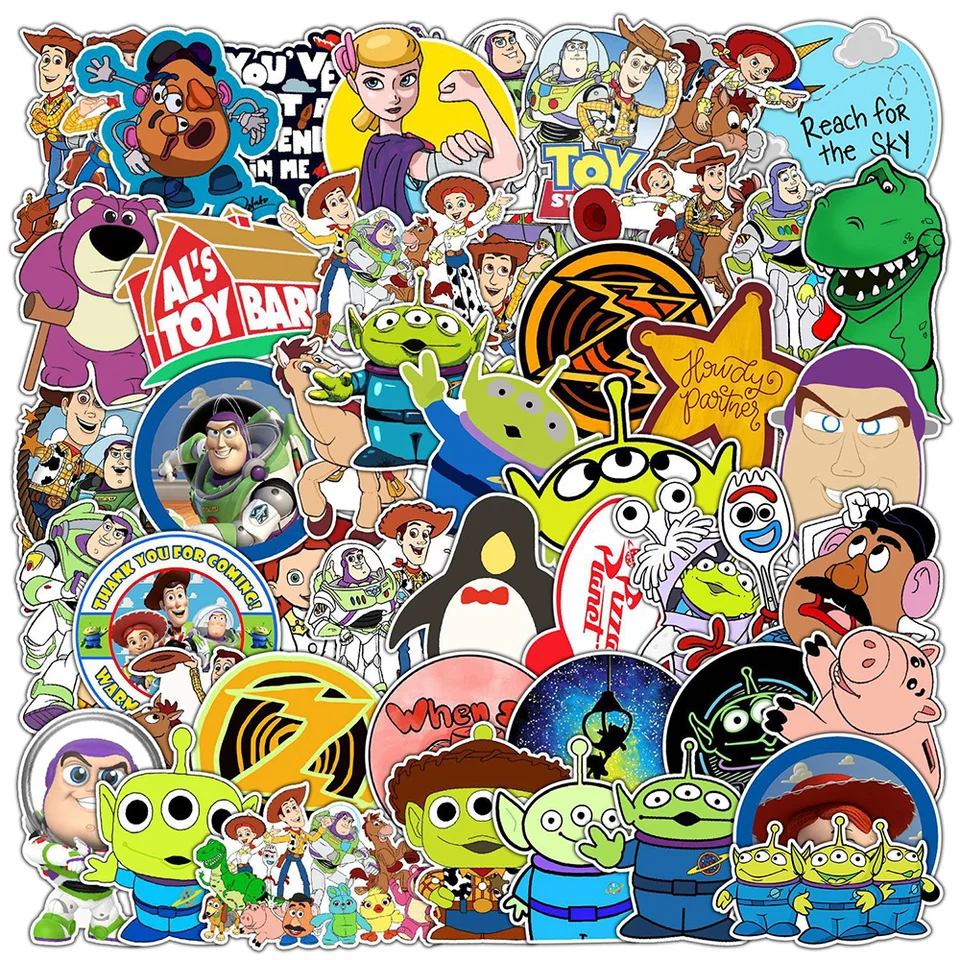10/30/50ks Disney Toy Story 3 STRACTICKY KARTOBY Woody Buzz Lightyear Cool DIY NAPOŽITOK SKATEBOARD Roztomilý nálepka pre deti hračky