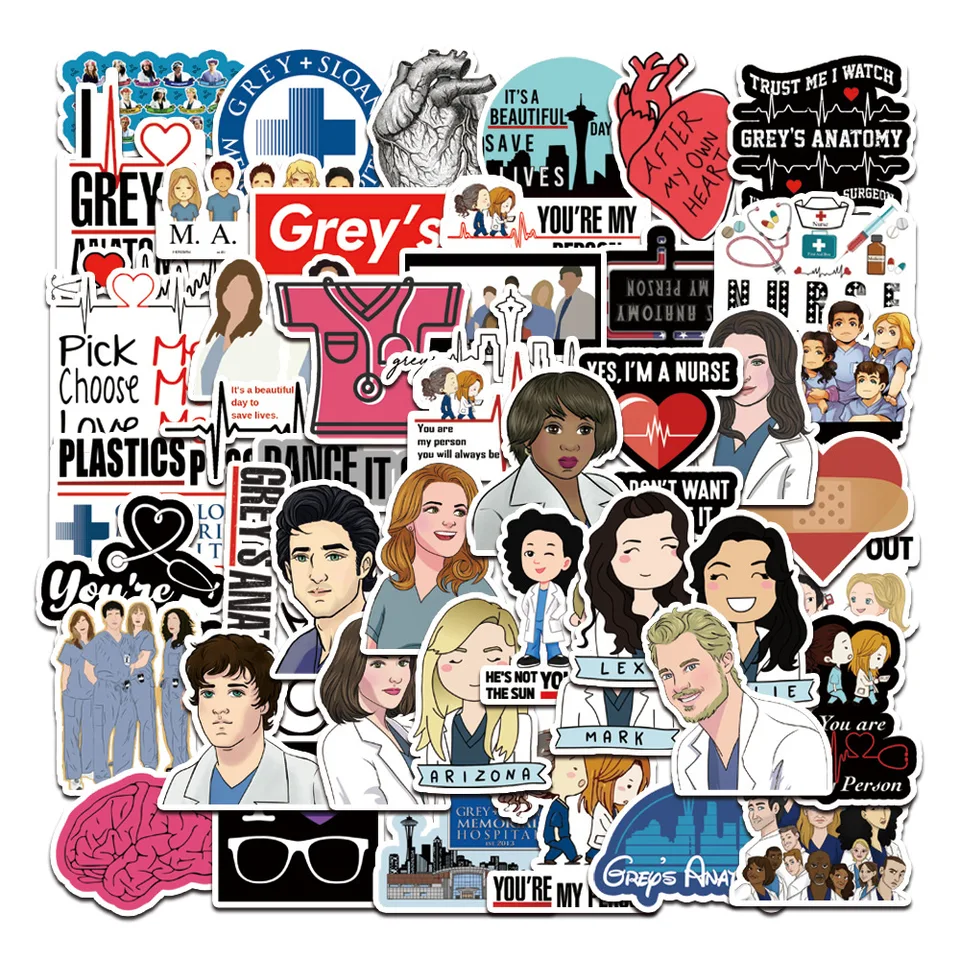 10/30/50ks Dr. Gray Stickers Funny Graffiti American TV Series nálepka batožiny laptop gitarový gitar