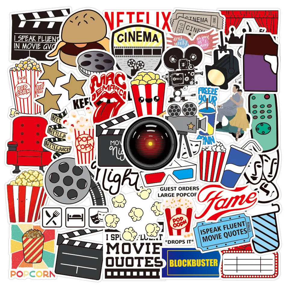 10/30/50ks filmové nálepky Personalizované kreatívne graffiti DIY telefónny puzdro šatníka ceruzka ceruzka Desktop Deskotivná nálepka