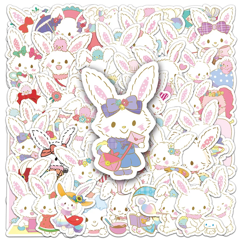 10/30/50ks Funny Cute Cute Rabbit Rabbit Wishmemell Graffiti Stickers Decoration Notebook Notebook Telefon Denník Stacery Terry Hračky