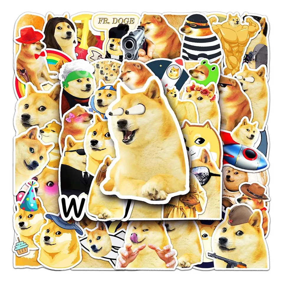 10/30/50ks Funny Dog Meme nálepky pre deti pre deti hračky DIY notebook Telefón automobil Bike Nepremokavé roztomilé zvierací kreslené nálepky Balíky