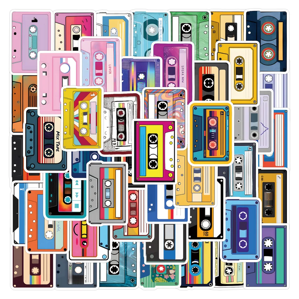 10/30/50ks hudobné pásky karikatúry retro graffiti nálepka batožina laptop pre laptop gitar