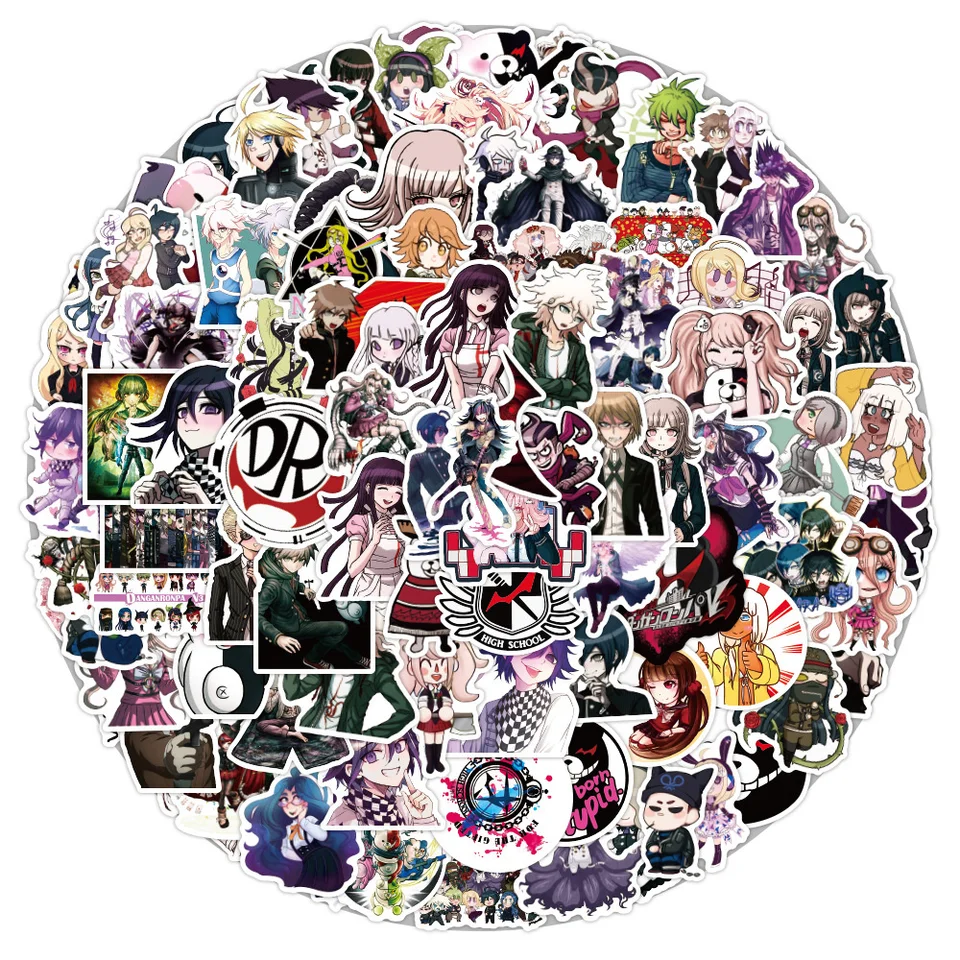 10/30/50ks INS Animácia Animácia Danganronpa Personalizovaná graffiti vodotesná nálepka chladnička Fope Cup Skateboard Veľkoobchod