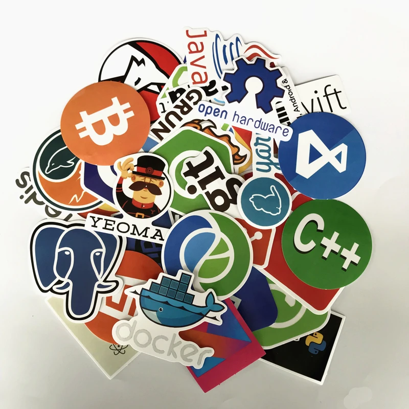 10/30/50ks internetové programovacie nálepky Java JS PHP HTML Cloud Cloud Docker Bitcoin Programming Langu Logo Logo NAPLATÉ