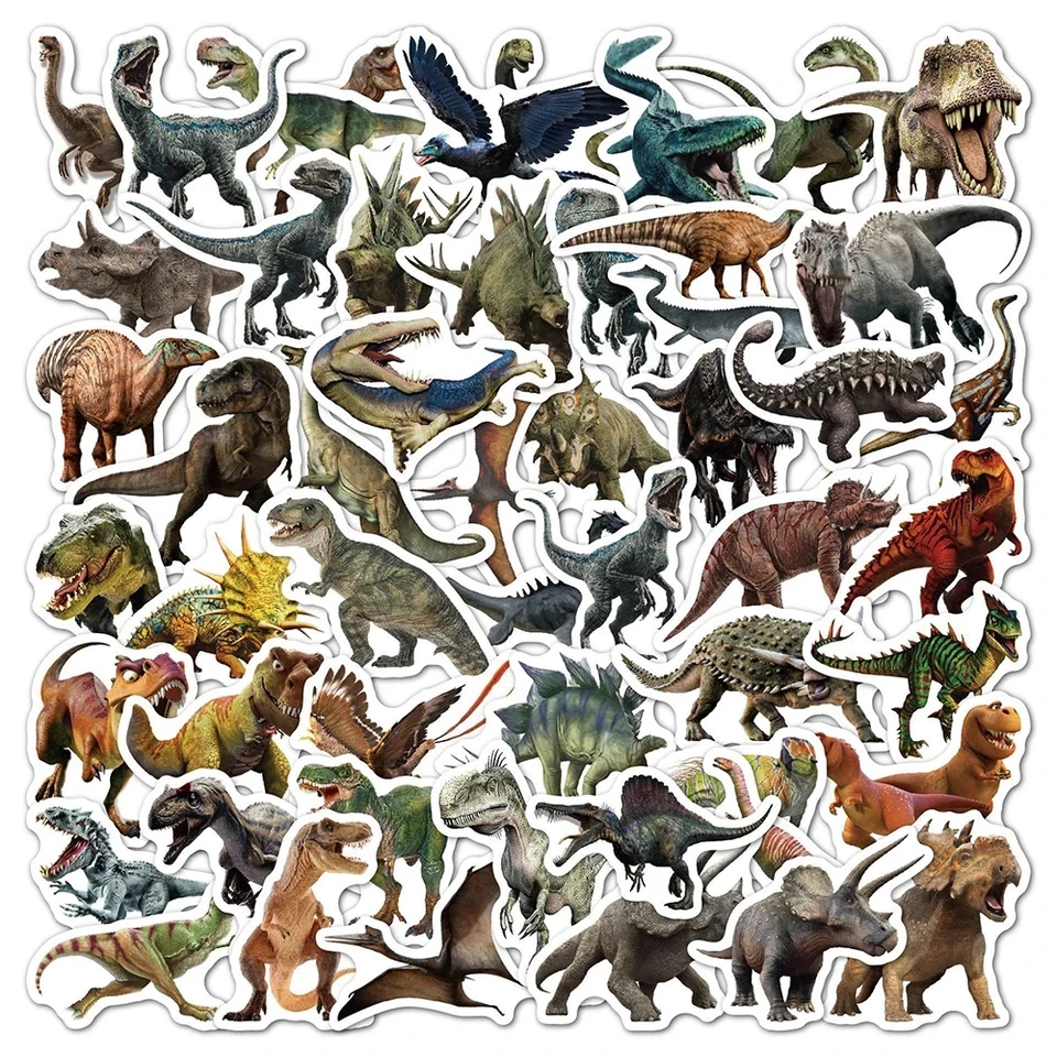 10/30/50ks Jurassic Dinosaur Film Stickers Funny Animal Sticker Kids Boys Hray DIY Skateboard Telefón notebook notebook bicykle bicykle